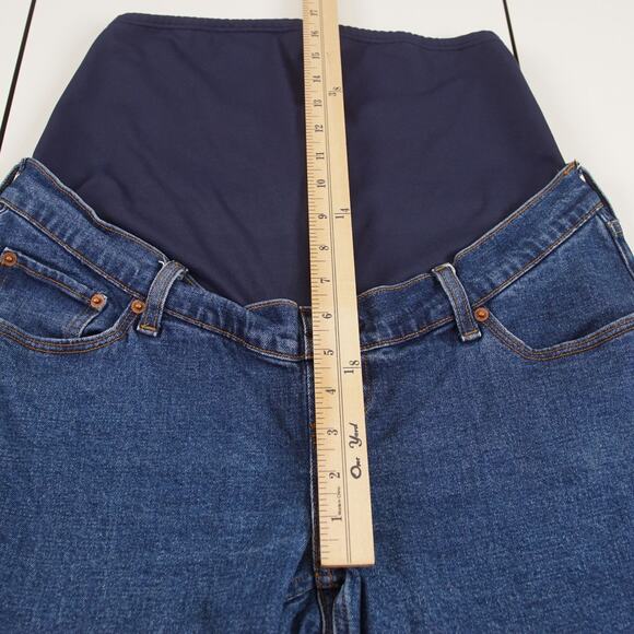 Abercrombie & Fitch Ankle Straight Blue Maternity Jeans Womens Sz 28 / 6 - Picture 6 of 13
